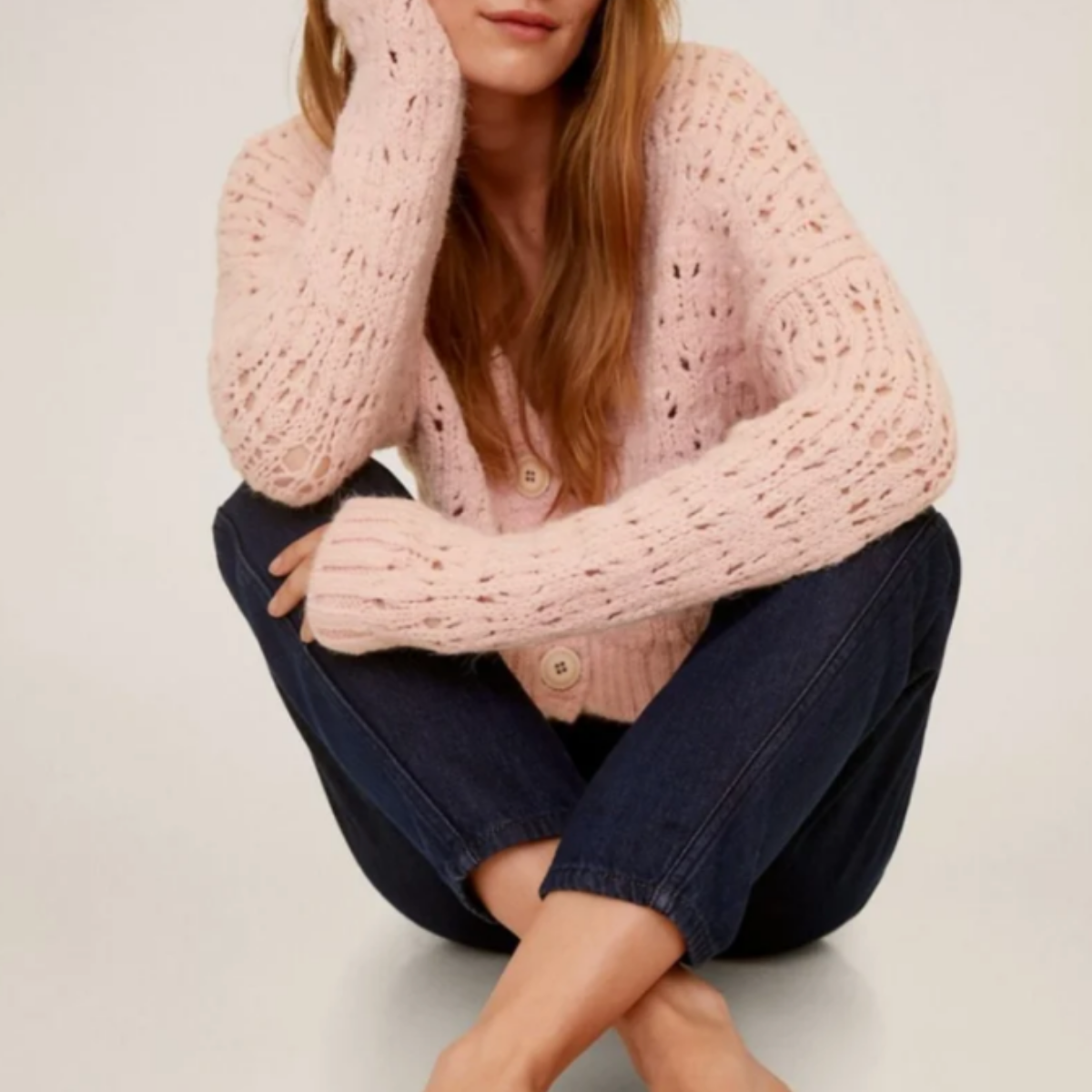 MANGO Cuca Open-Knit Cardigan