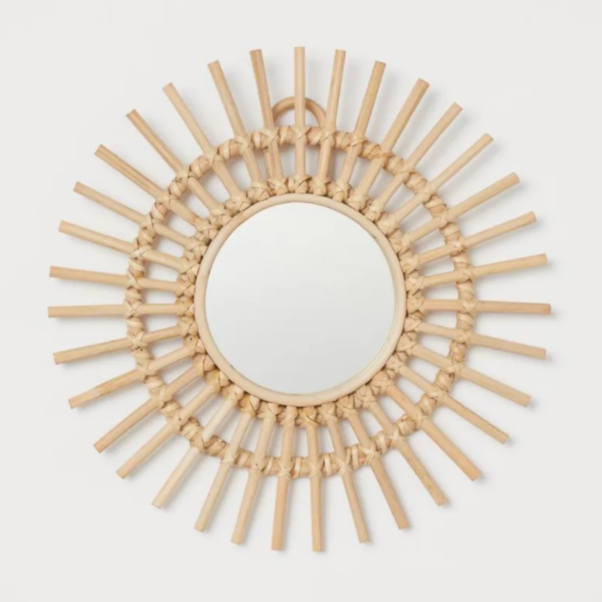 H&M Small Mirror with Rattan Frame