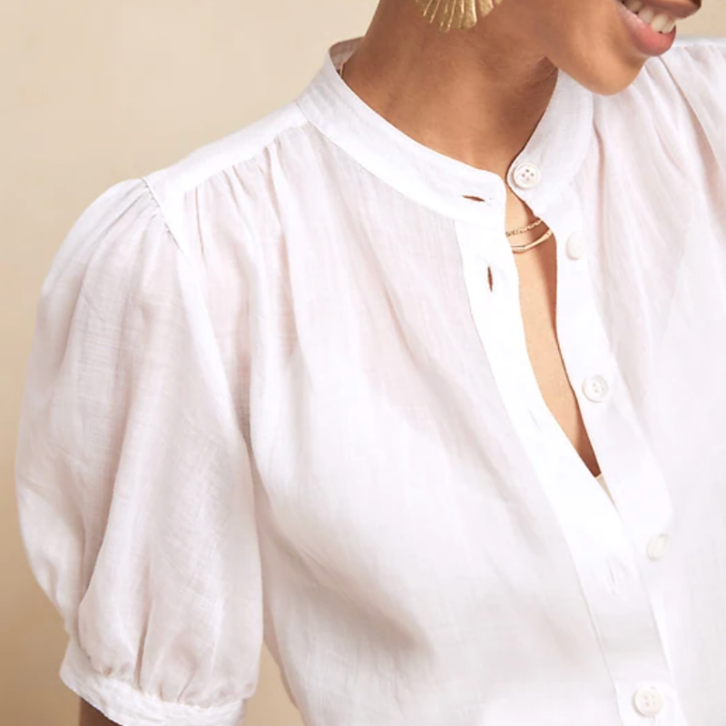 Button down short sleeve blouse from Banana Republic