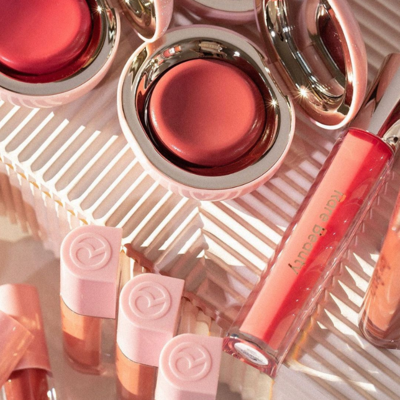 Rare Beauty lips and cheek makeup from Sephora