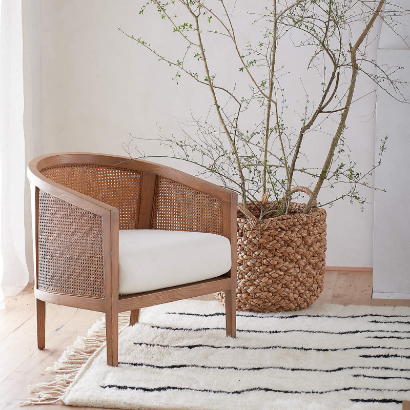 Rattan chair from Crate & Barrel