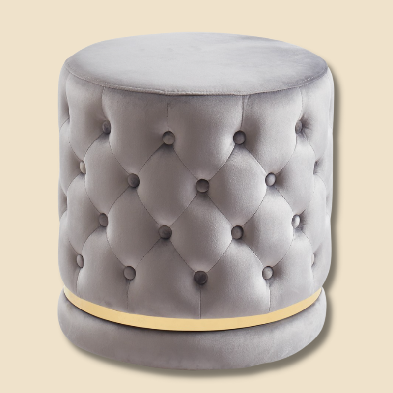 Velvet ottoman from Urbanized