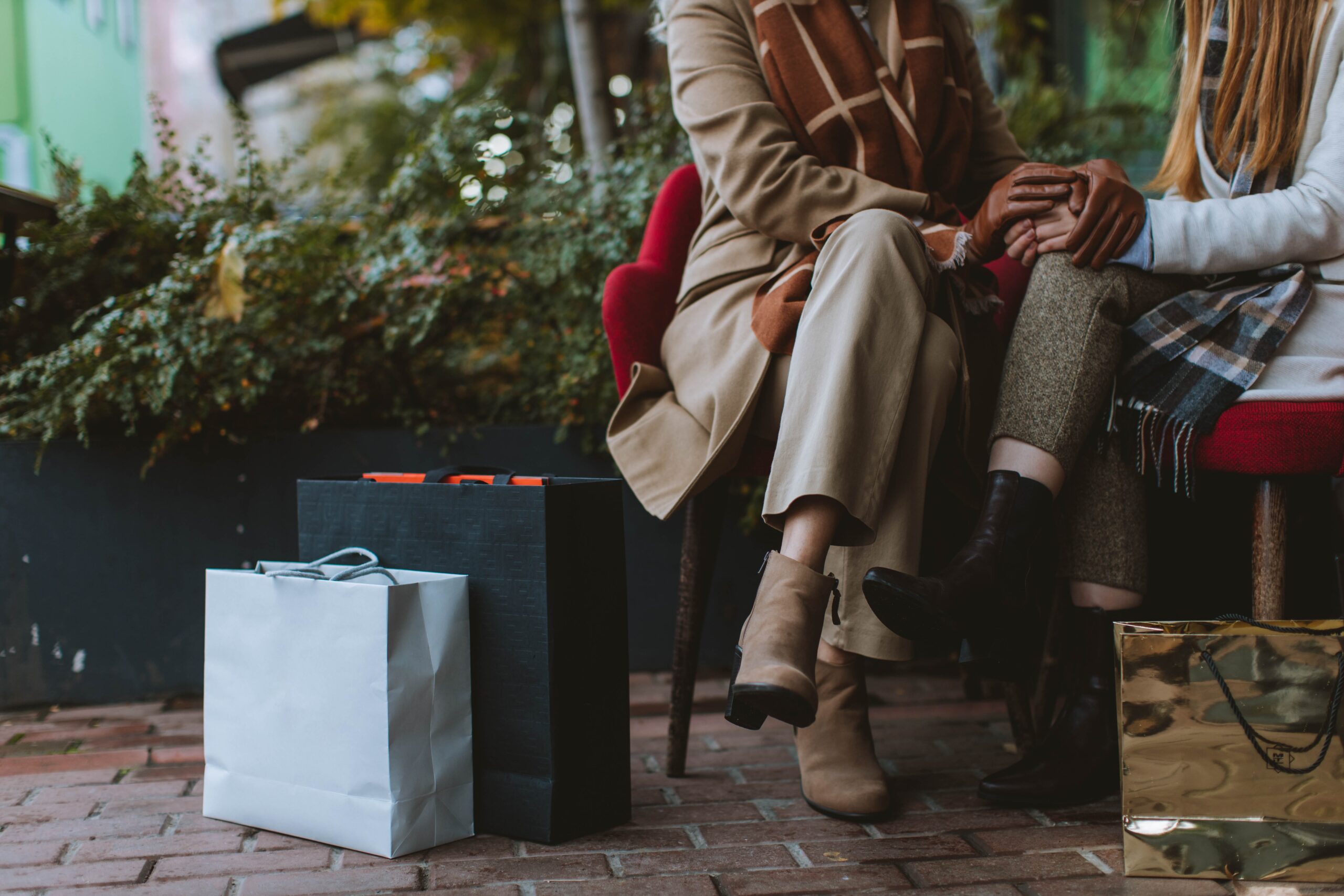 Black Friday Shopping bags and boots.