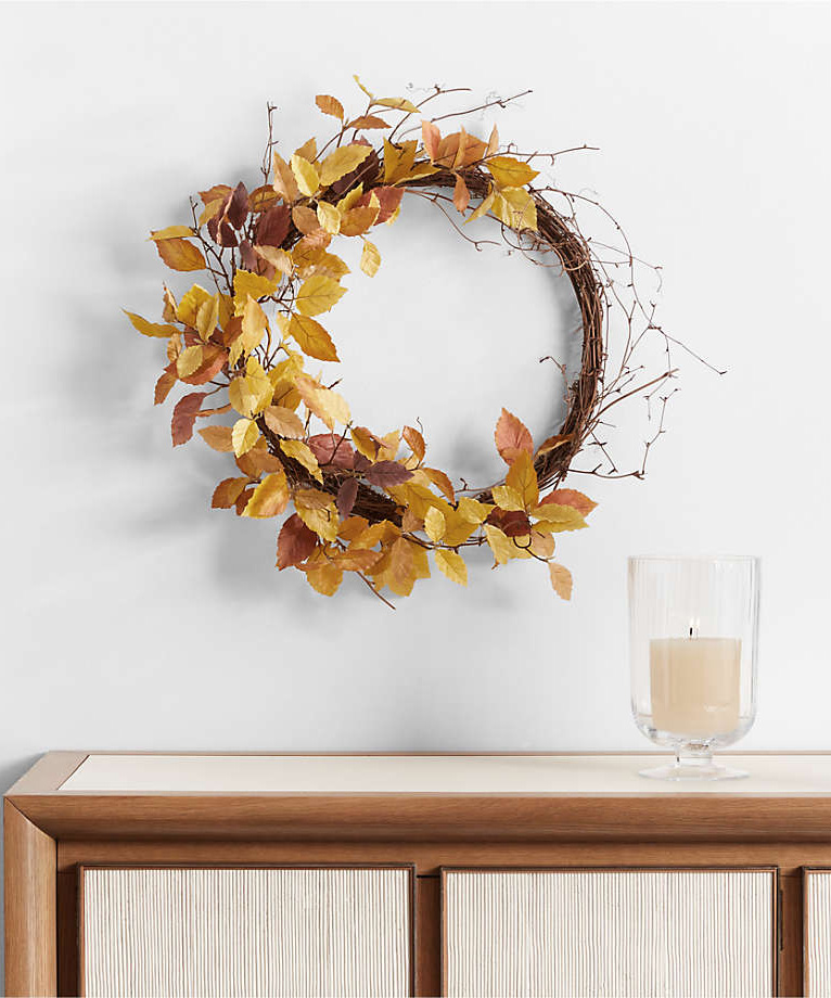 crate barrel wreath