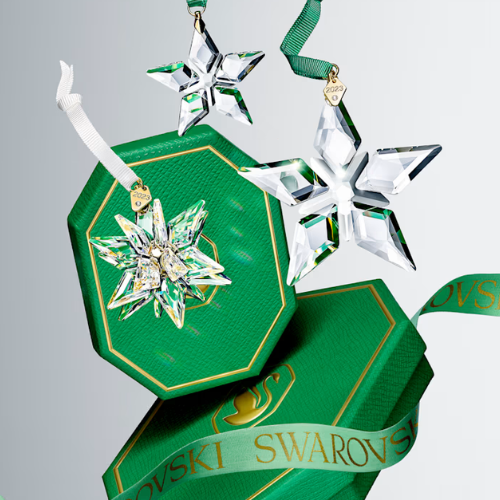 Star and snowflake crystal ornaments