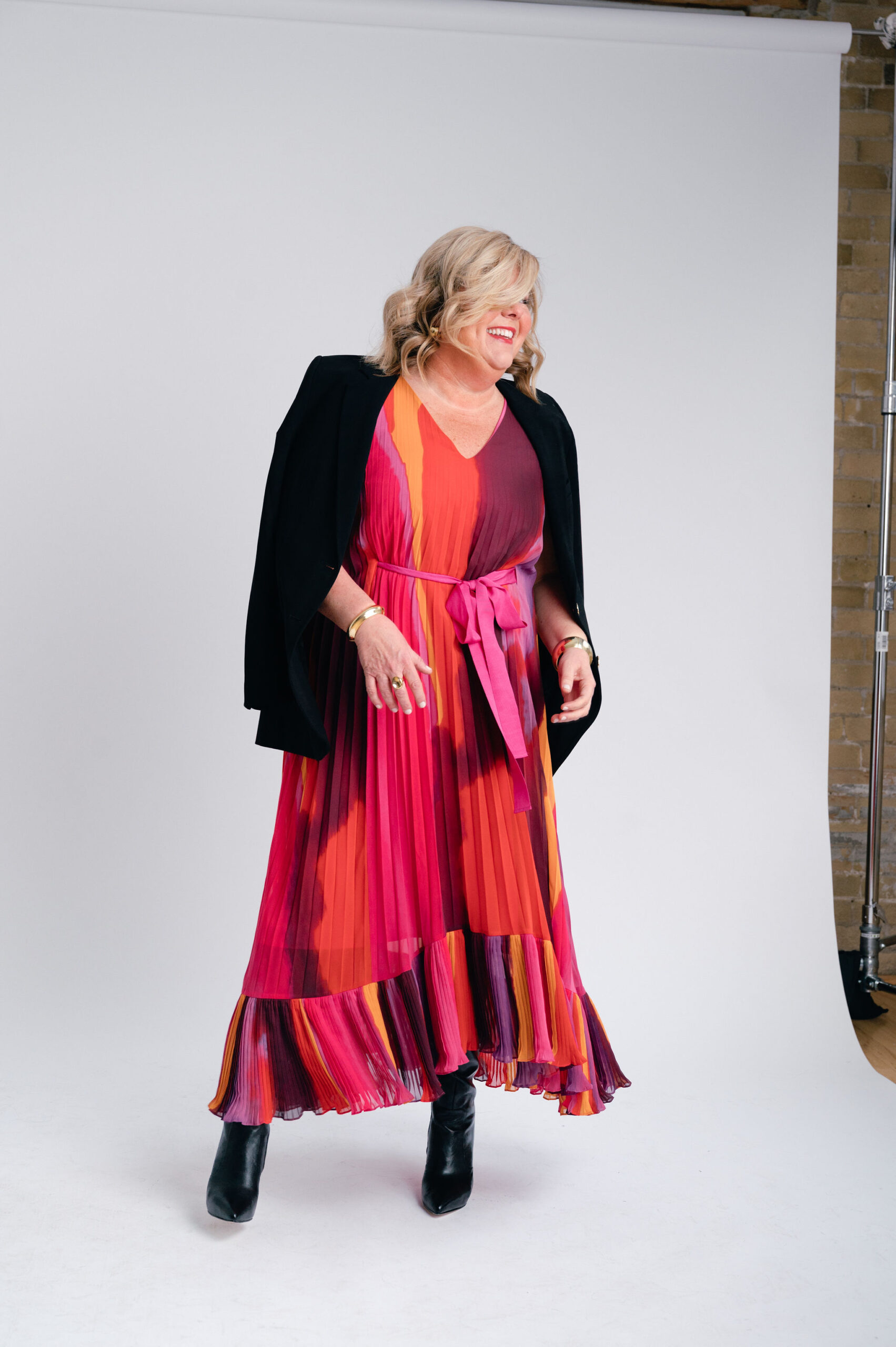 Blazer: Holt Renfrew | Dress: Holt Renfrew | Heels: Holt Renfrew