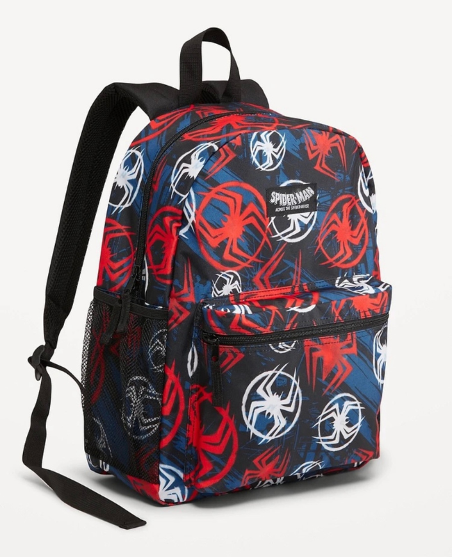A Spiderman themed backpack