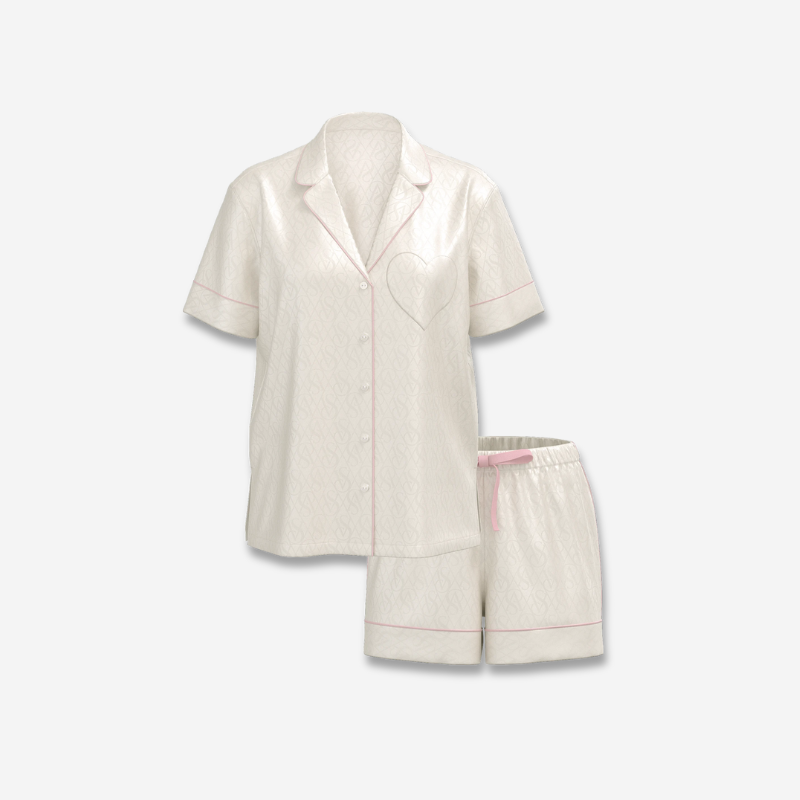 A silk pajama set.
